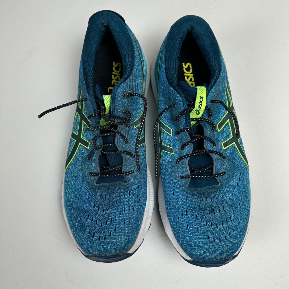 ASICS GEL-Nimbus 24 Men's 9 Blue Lime Running Shoes FF Blast+ Athletic Sneakers